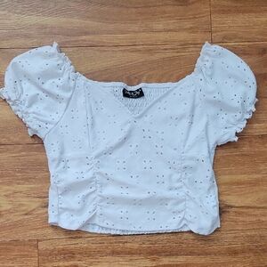 Elegant White Puff Sleeve Blouse